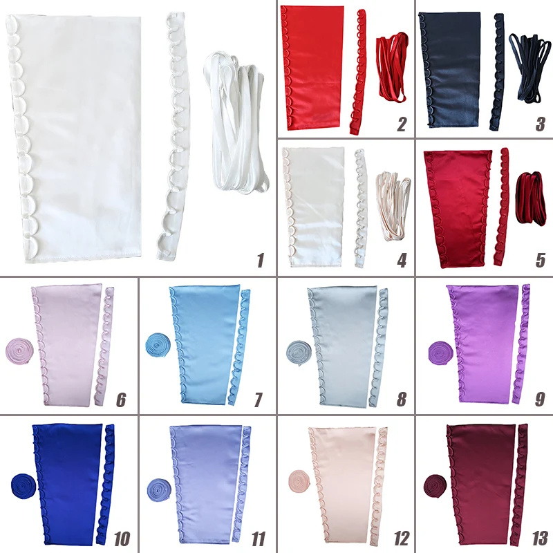 1Set Satin Corset Kits with Zipper Replacement Lace-Up Back Wedding Gown DIY Craft Accessories for Wedding Dress Modification