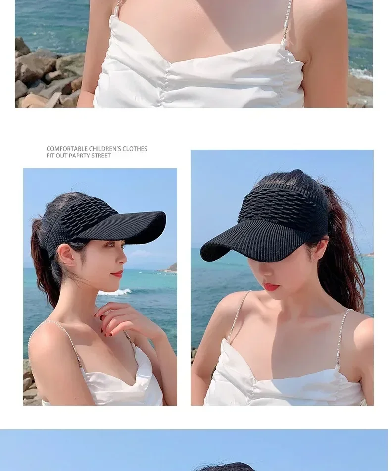 Summer Knit Korean Style Duck Tongue Hat Anti-UV Sunshade Leisure Baseball Cap for Fashionable Outdoor Sports image 2