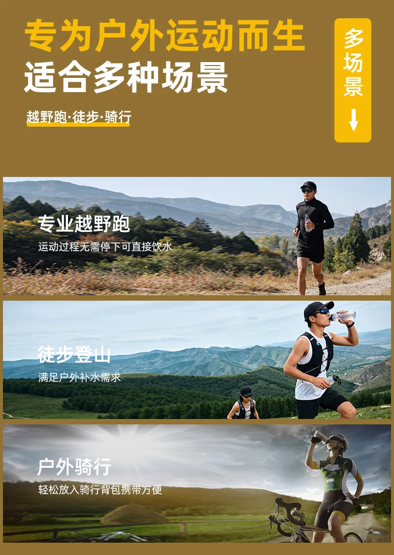 170ml Faltbare Auslaufsichere Weiche Zusammenklappbare Ernährungsflasche für Hydration Pack BPA-frei TPU, Leichtgewichtig, Leicht zu Öffnender Deckel für Läufer – Detail 20