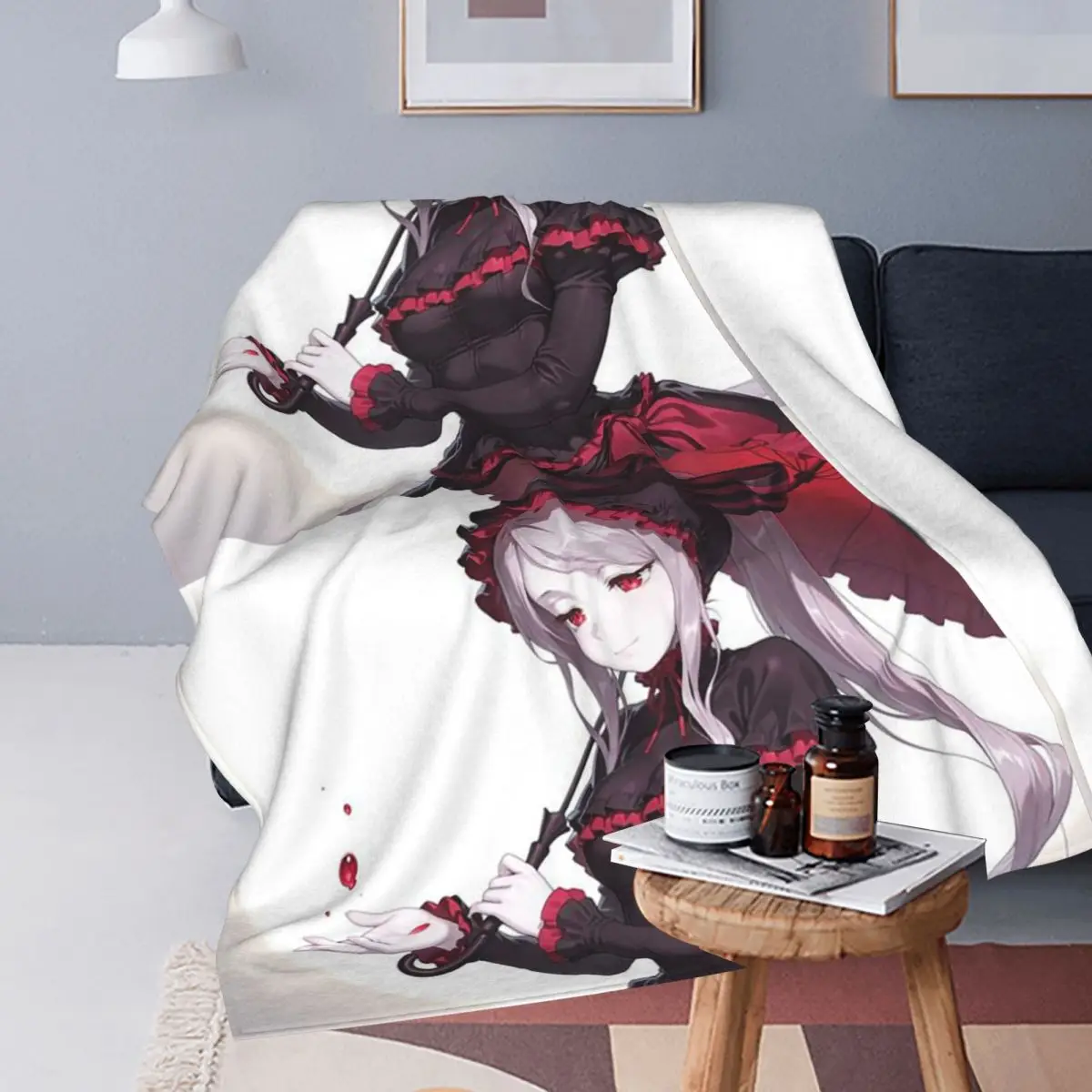 Anime Overlord Shalltear Bloodfallen Blankets Soft Warm Flannel Throw Blanket Bedding for Bed Travel Home Sofa