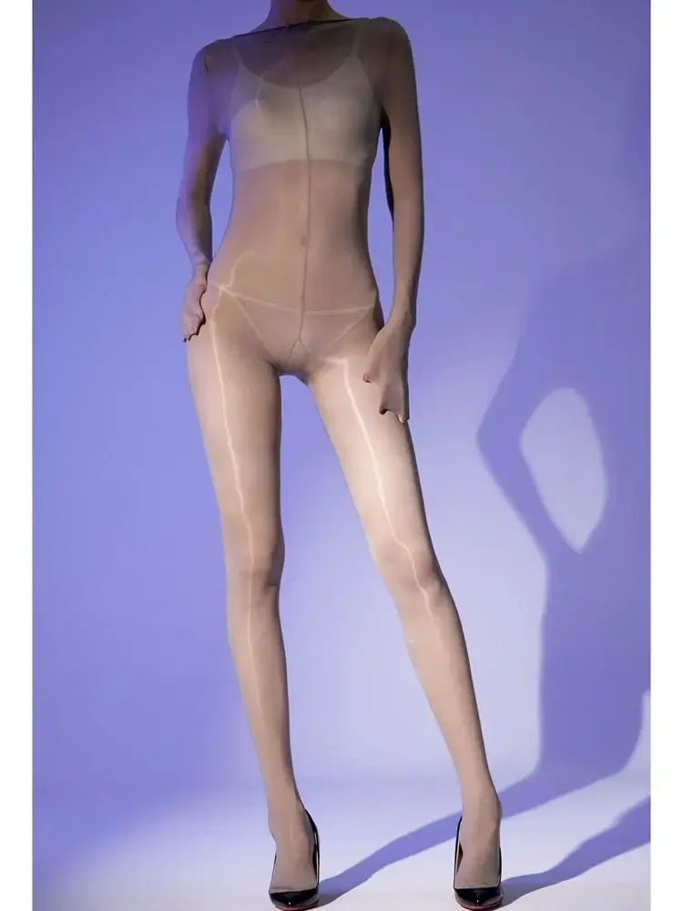للجنسين لامعة لامعة 8D حجم كبير جوارب طويلة بوديستوكينج الجوارب مثير شفافة الملتصقة ارتداءها يوتار الملابس الداخلية Catsuit الجسم
