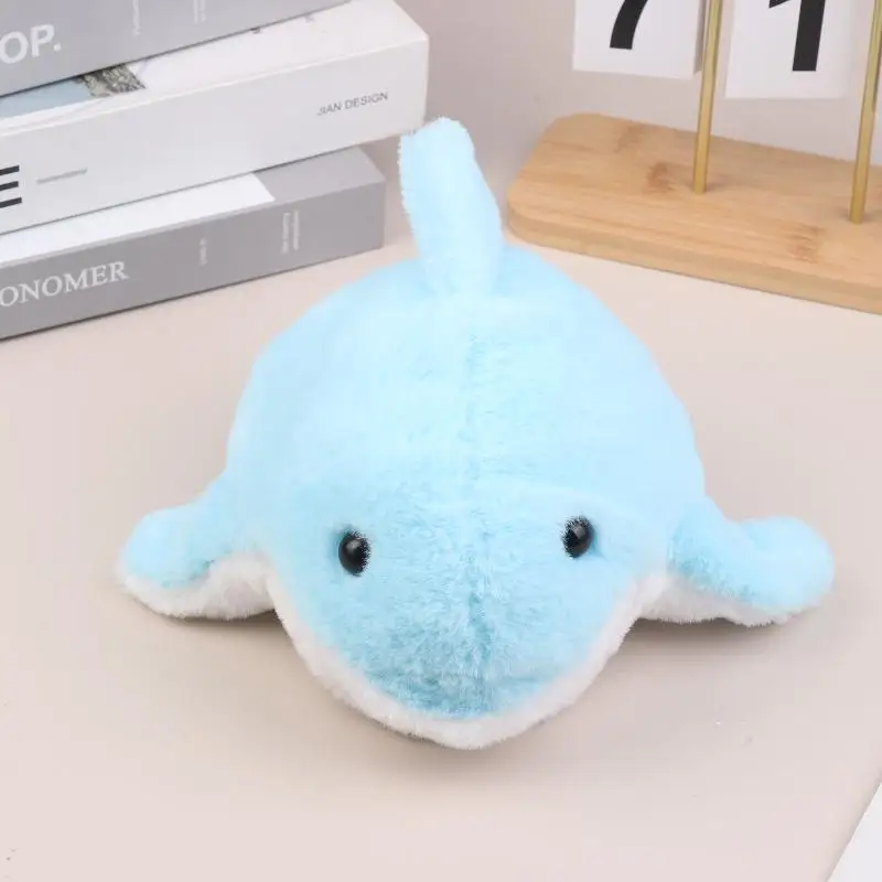 1Pcs Blue Shark Hand Finger Story Puppet Cute Dolls Stuffed Plush Animal Toy Educational Baby Toys Simulated Shark Children Gift