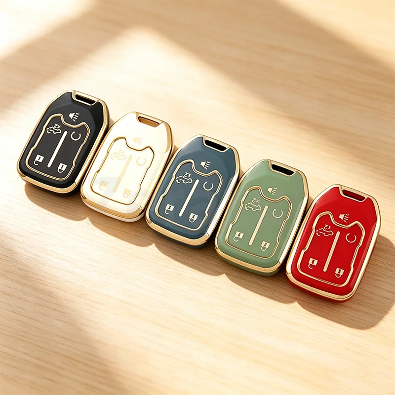 5 Buttons TPU Car Smart Remote Key Case Cover for Chevy Chevrolet Suburban Tahoe for GMC Terrain Yukon XL Shell Fob Holder Bag