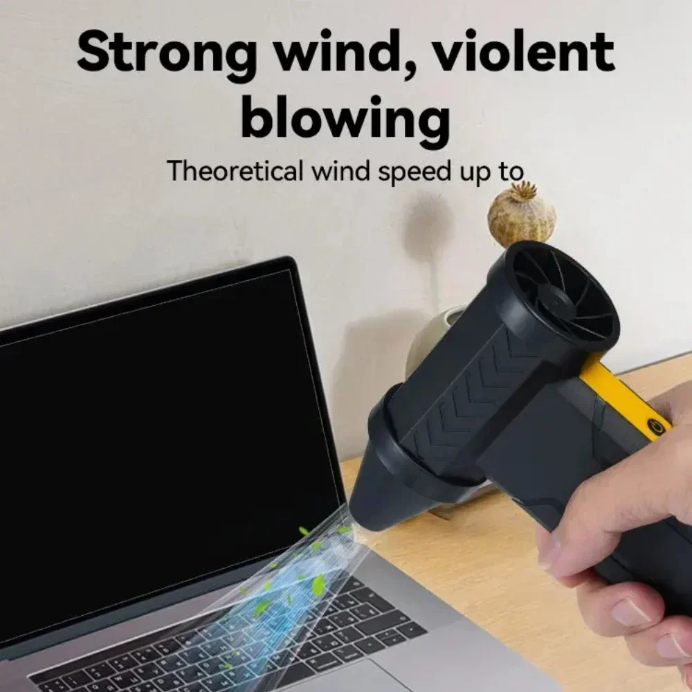 160000 دورة في الدقيقة مروحة توربو نفاثة بدون فرش عالية السرعة منفاخ غبار كهربائي قابل لإعادة الشحن من النوع C 10000mA أداة تنظيف محمولة قوية #2