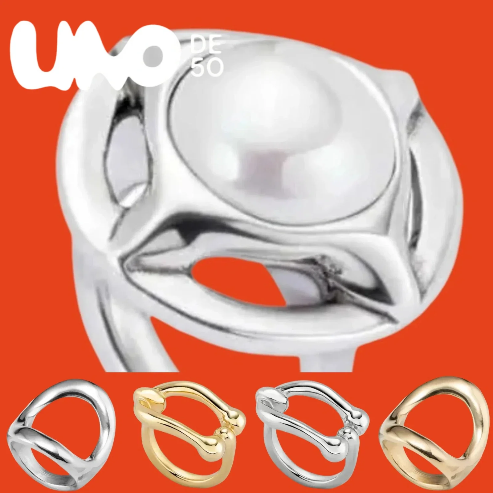 

2025 High-Quality UNOde50 Ring 24K Silver & Gold Fashion Jewelry Special Offer