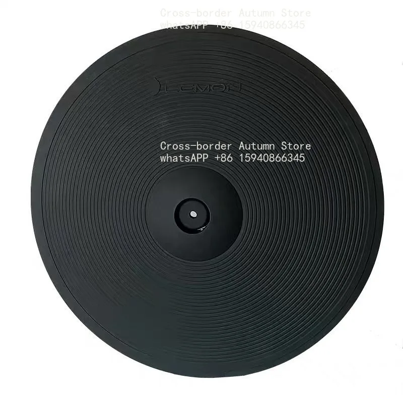 18 Inch 3‑Trigger Cymbal Pad Universal Silicone Silent Simulation Cymbal Replacement Accessory For Electronic Drum Kit