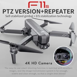 3KM F11S Pro GPS Drone Gimbal HD 4K Camera EIS Two Axis Gimbal Brushless Aerial Photography 5G WIFI FPV Quadcopter Drone Toy