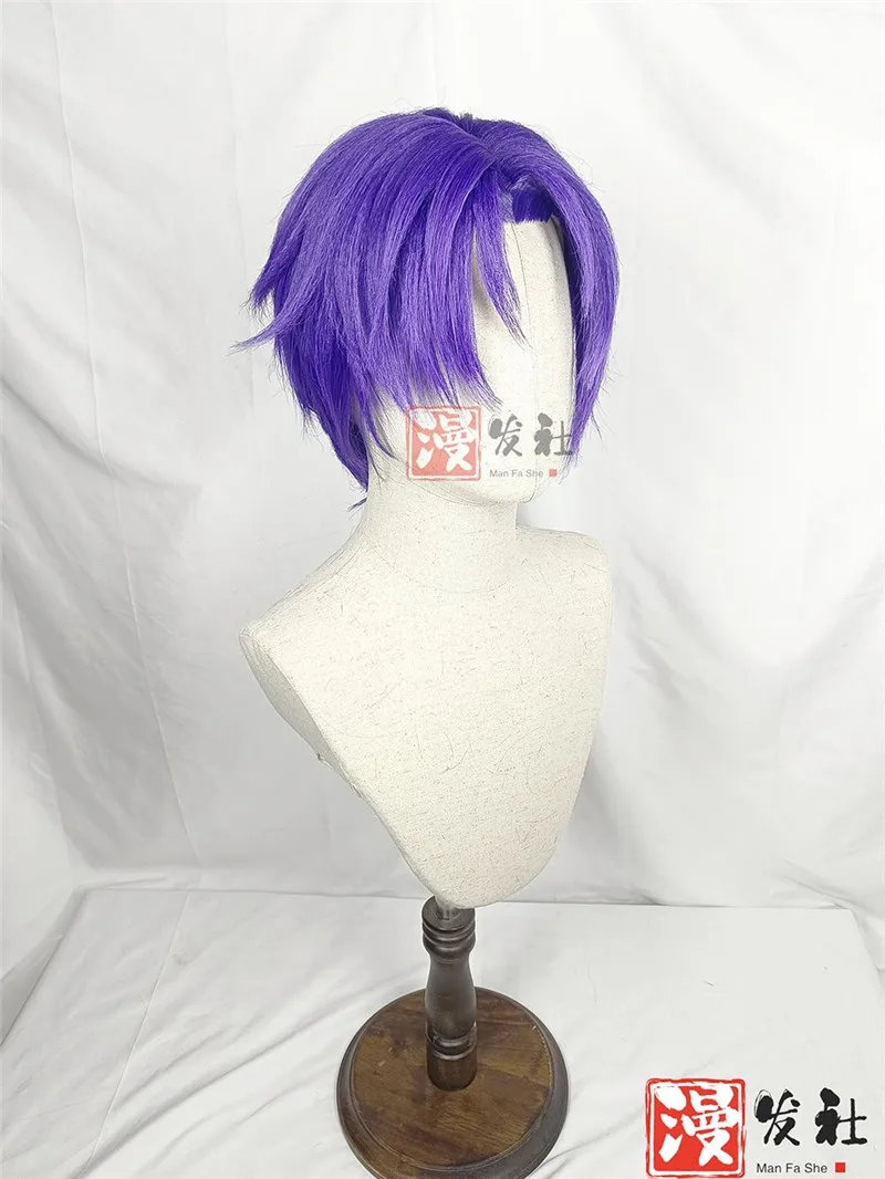 Styled Reo Mikage Cosplay Wig Short Blue Prison Cosplay Fans Gift Customized Wig Heat Resistant Synthetic Hair Cosplay Wig