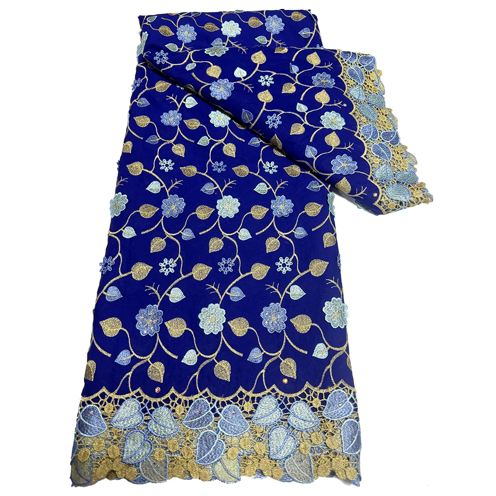 

Newest Swiss Voile Lace 3D Flower Embroidered Water Soluble Lace Fabric For Sewing Nigerian Women Dresses 5 yards