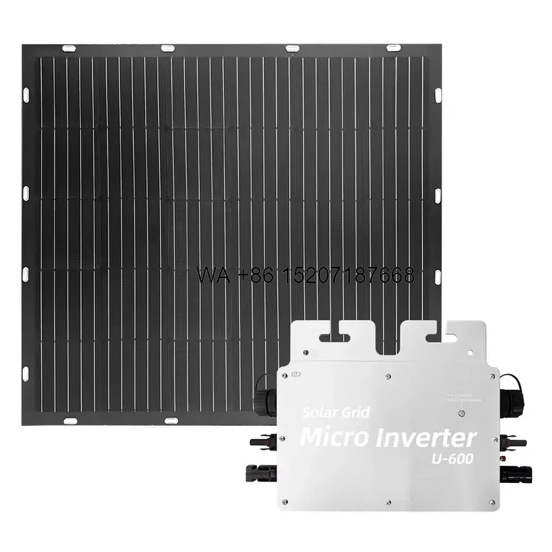 Wmwmnu for Exliporc Balcony Power Plant Solar System Photovoltaic 600W 800W Grid Connected Solar Kit Without Battery