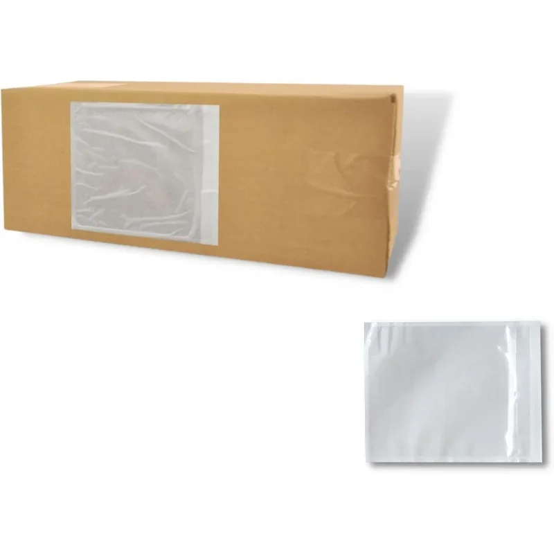 (500) 10 x 12 Clear Packing List Envelope Back Load Plain Face