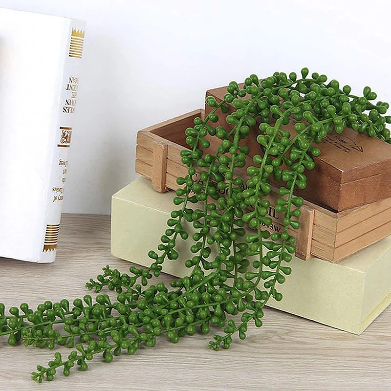 Artificial Plant Vine Hanging Green Leaves Home Garden Decoration Outdoor Fake Plant Greenery Wall Wedding Garland Balcony Decor