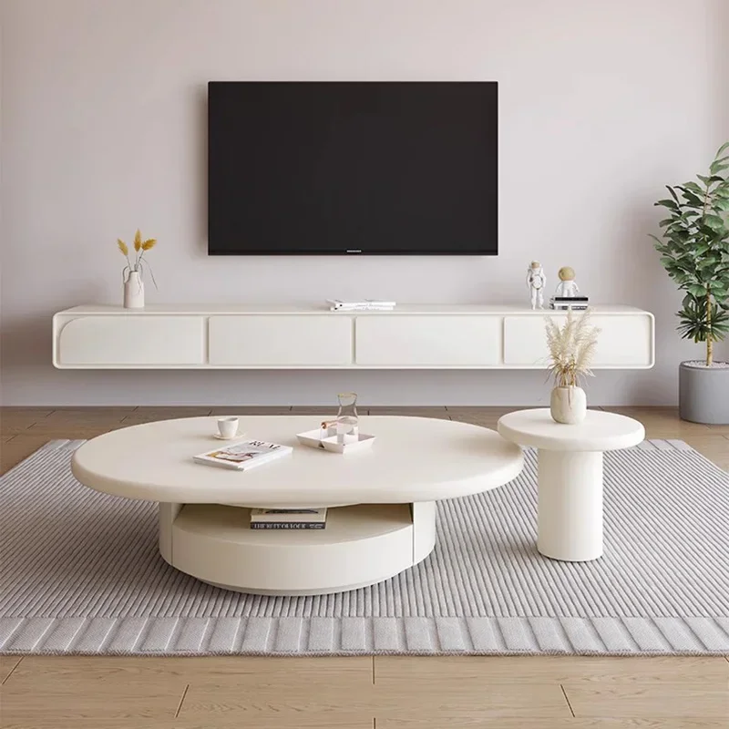 

Minimalist Oval Coffee Tables Luxury White Premium Bedroom Coffee Tables Modern Design Stolik Kawowy Furniture Living Room