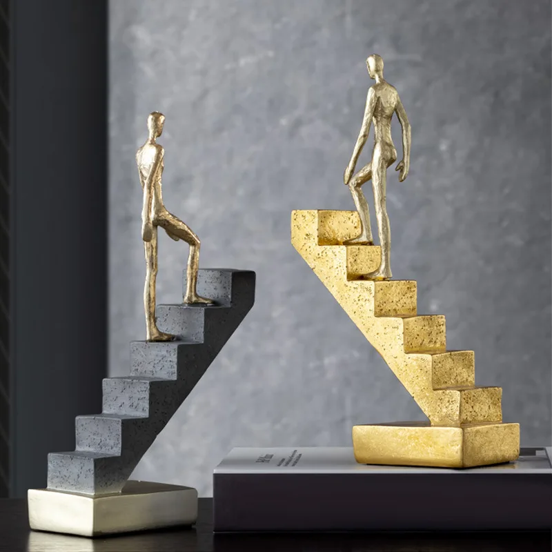 Modern light luxury abstract art stair figure ornament,  decoration home decoration office wine cabinet decoration