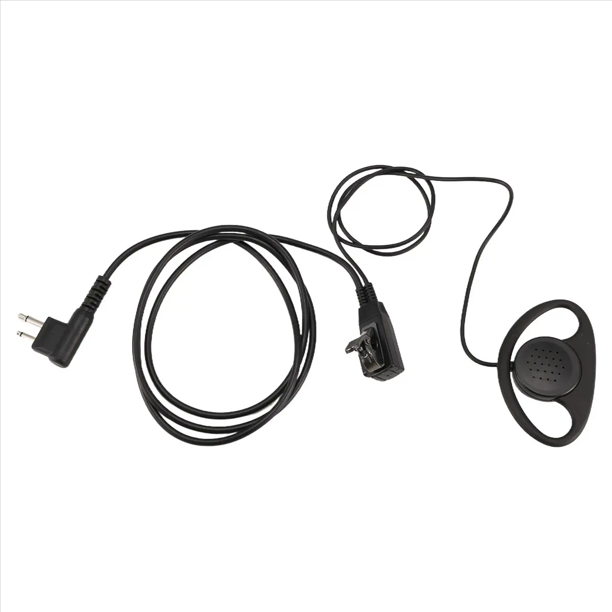 #24W Consumer Electronics,2 Pin Advanced D Shape Clip-Ear Ptt Headset Earpiece Mic For Motorola (black)