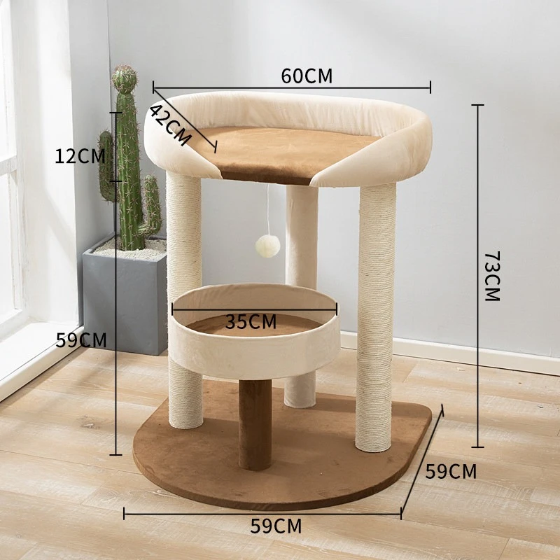 

Scrapers Modern Cat Tower House Large Castle Shelves Cat Tower Scratcher Accessories Supplies Rascador De Gatos Pet Supplies