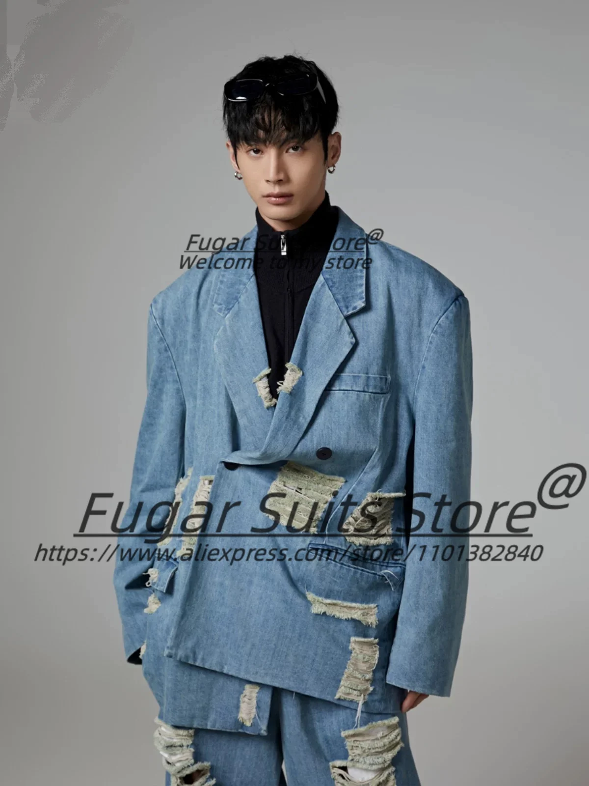 

Свободные ковбойские мужские костюмы в корейском стиле, облегающие свадебные смокинги для жениха с зубчатыми лацканами, комплекты из 2 предметов, trajes para hombre