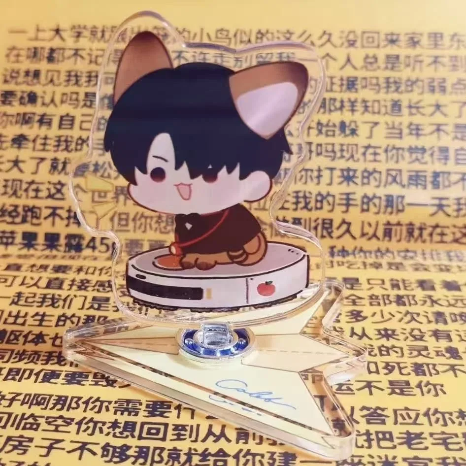 Новая любовь и глубокое пространство Caleb, милая акриловая вращающаяся настольная табличка для косплея с котом