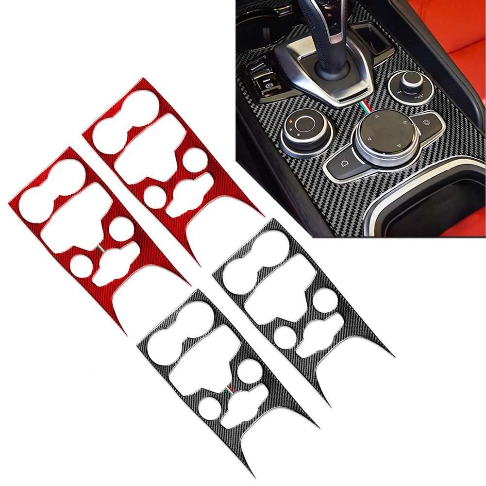 Interior Center Console Gear Shift Box Panel Cover Trim Decorative Sticker For Alfa Romeo Giulia 2020-2023 Stelvio 2020-2021