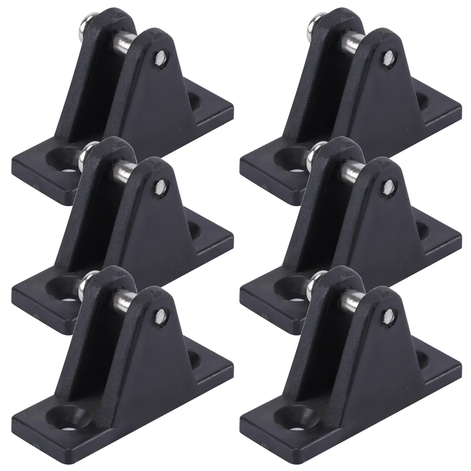 

6Pcs Flat Mount Boat Hardware: Marine Grade Nylon Bimini Top Hinge - Canopy Deck Mount Fittings - Heavy Duty Yacht Shade Top