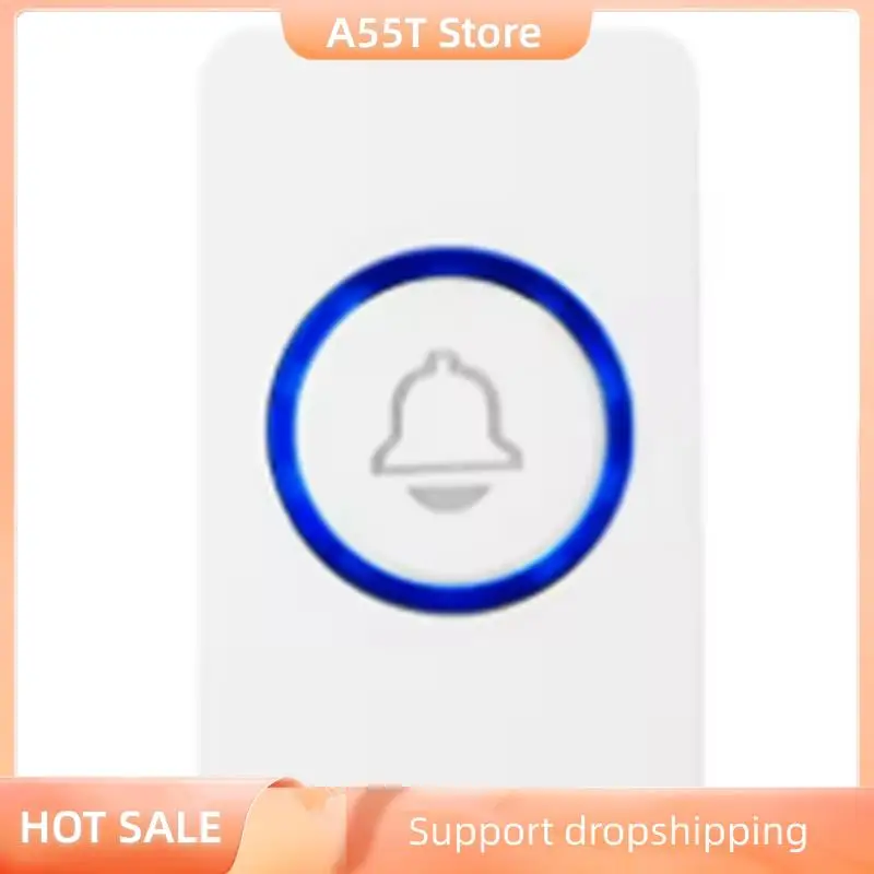 

A55T Home Alert System Smart Wireless Doorbell With 4 Volume Levels, Welcome Door Chime For Elderly Pager - Optional US Plug
