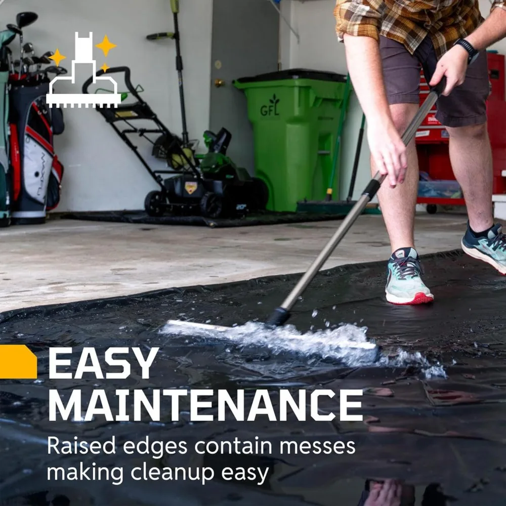 سجادة أرضية جراج شديدة التحمل لسيارات الدفع الرباعي والشاحنات، مقاس 8 × 20 بوصة، محلول احتواء للمركبات الكبيرة #4