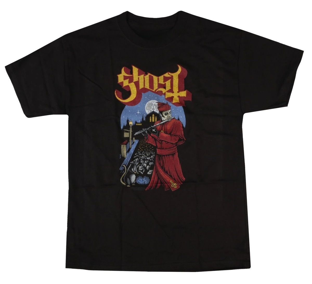 Ghost The Band Pied Piper Graphic Tee Classic Rock Streetwear Casual Unisex