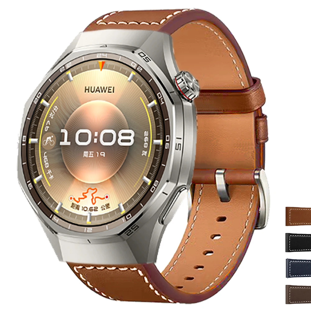 22mm 20mm Leather Strap For HUAWEI WATCH GT 6 5 GT4 Pro 46mm Bands GT 3 2 42mm HONOR Magic Watch 4 GS 3 Pro Bracelet Replacement