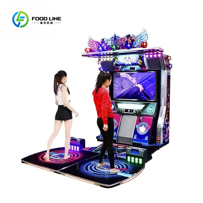 Customized Hot Sale Dancing Machine 2 Player Dazzling Dance Century Coin Operated Dacing Arcade Simulator Game Machine in Stock