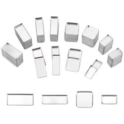 80pcs Empty Metal Pans 4 Size Aluminum Empty Eyeshadow Pans Rectangle Lipstick Palette for Makeup Cosmetic 0.7~1x0.3~0.7 Inch
