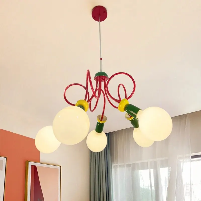 Children's Room Pendant Light Shop Playground Living Room Chandelier Multicolour Table Lamp for Home Decoration Lustre