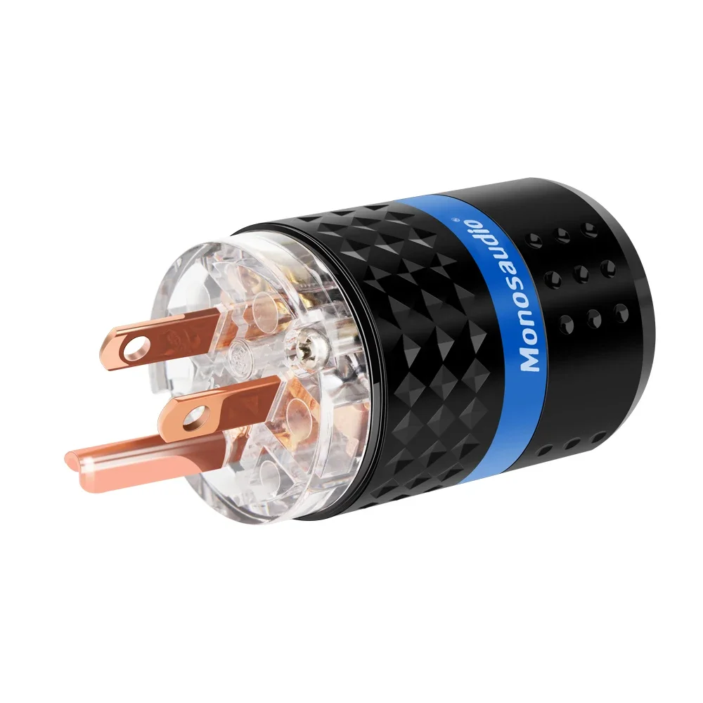 Monosaudio M103/F103 99.998% 99.998% Pure Copper US Version Power Plug Audio Power Connector IEC320 C13 Connector Plug