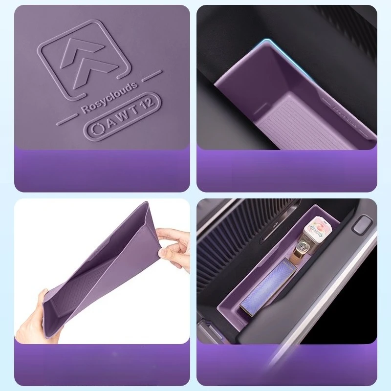 

Storage Slot Decorative Accessories Modified Interior Supplies Car Accessories For Avatr 12/06/07 Door Storage Box Silicone Pad