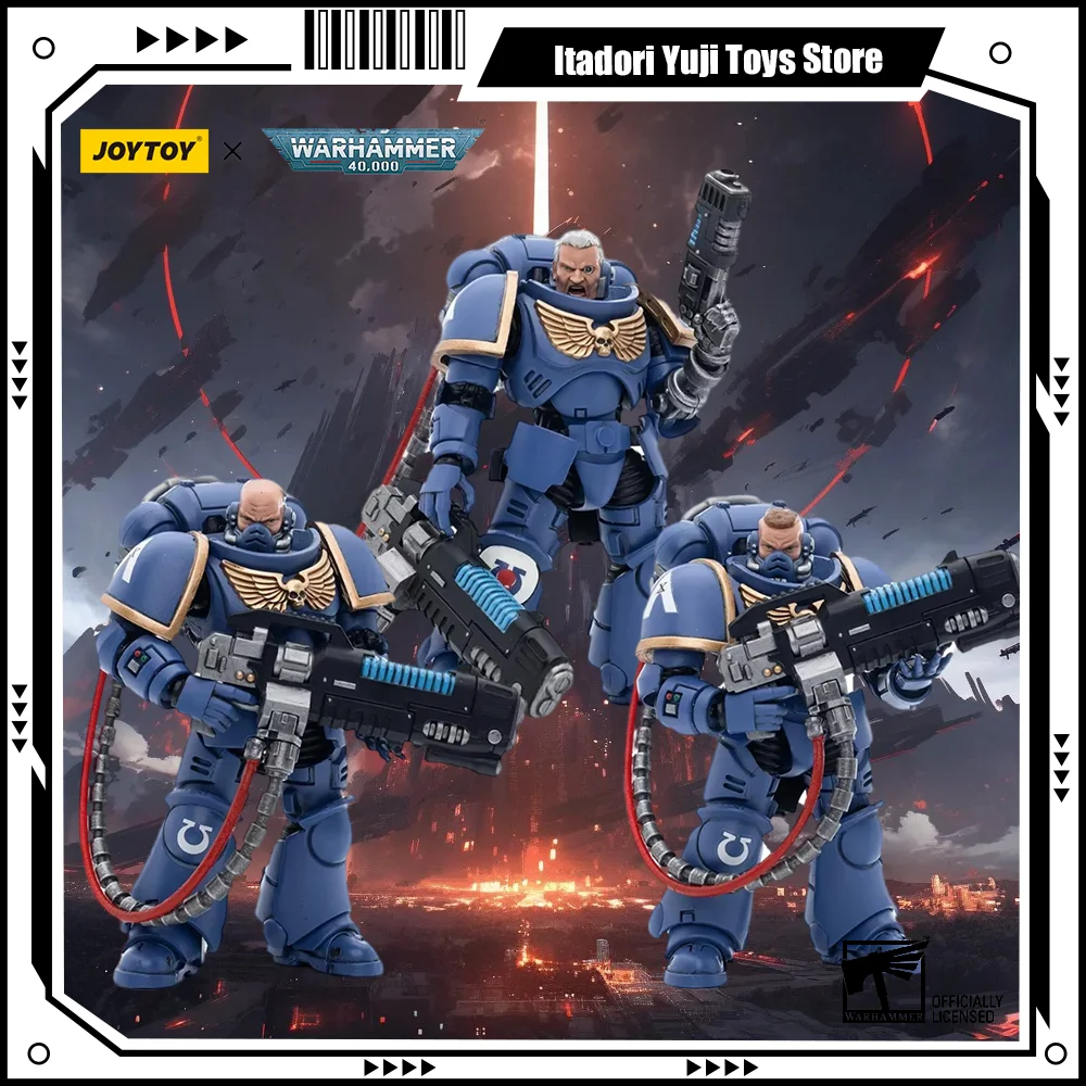 [In-Stock] JOYTOY Warhammer 40K Ultramarines Hellblasters Action Figureจ่าสิบเอกUlaxes Brother Joint Movableตุ๊กตาของเล่นของขวัญ