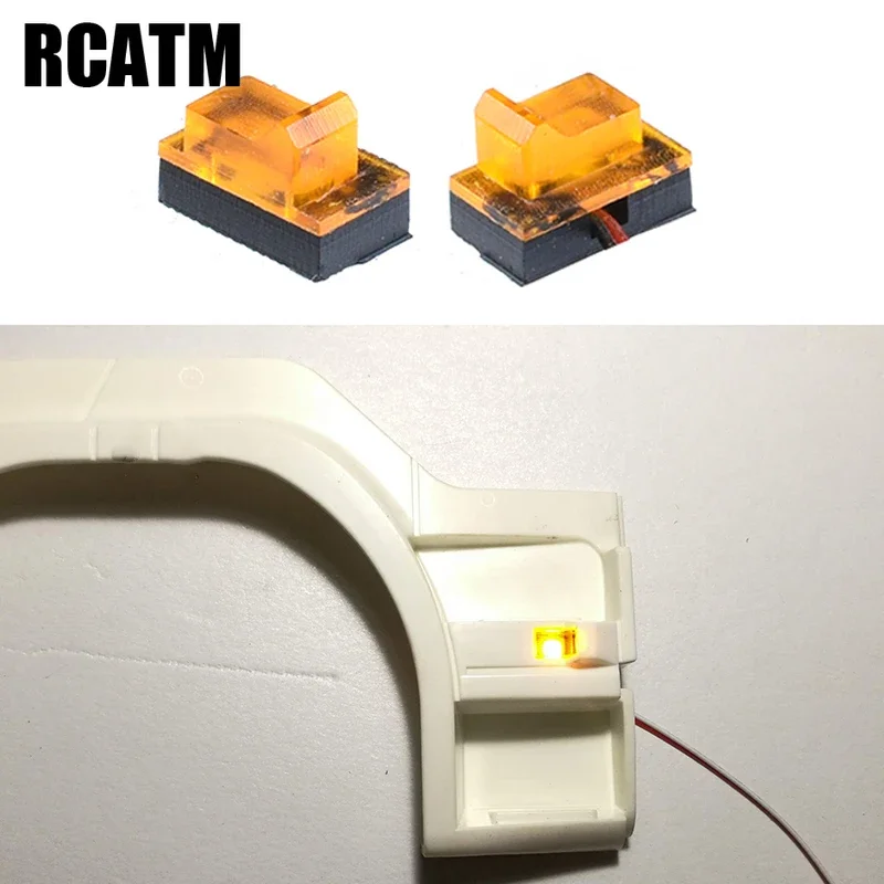 1 Paar Seitenpedal-Blinker-LED-Licht für Tamiya 1/14 RC Truck 56323 Scania R620