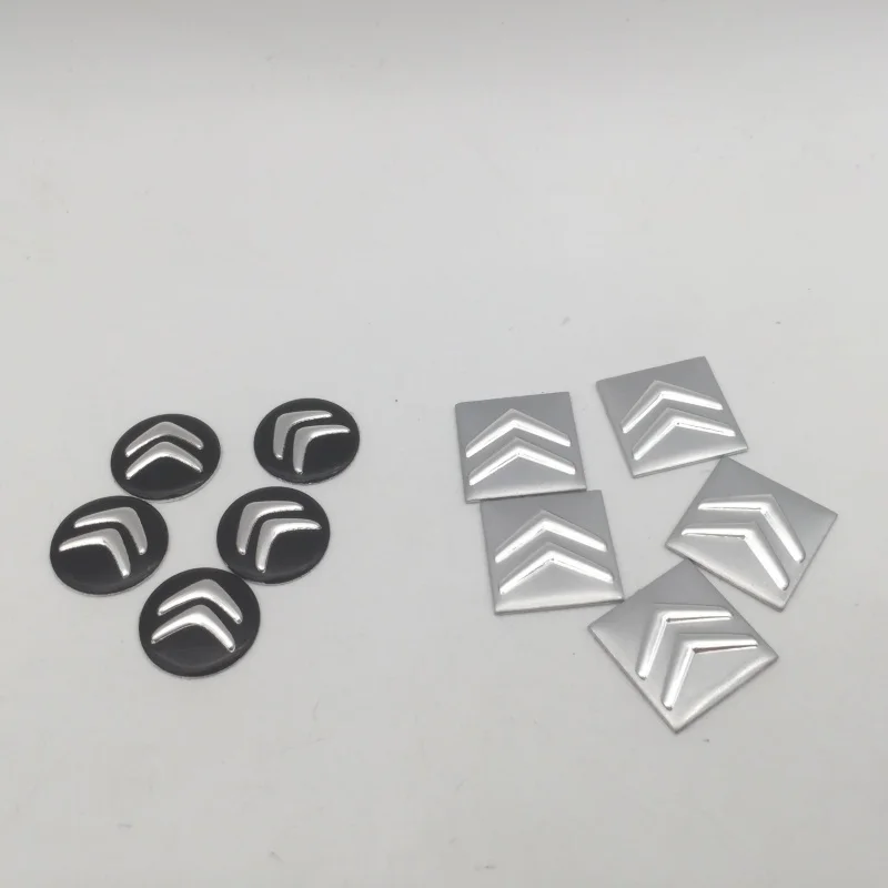 2pc 5pc 10pc 14mm 16mm for Citroen Car Key Fob Case Badge Button Badge Logo Straight Folding Remote Keychain Replacement Sticker