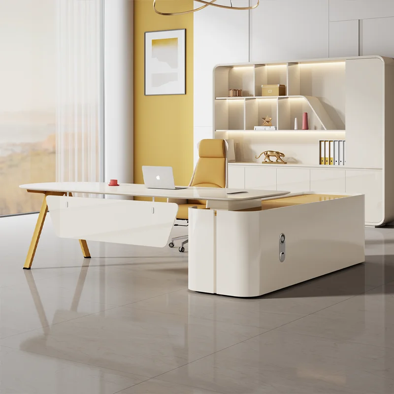 High-End Modern Wood Executive Desk for Home Office Modular Design Commercial Grade Office Furniture