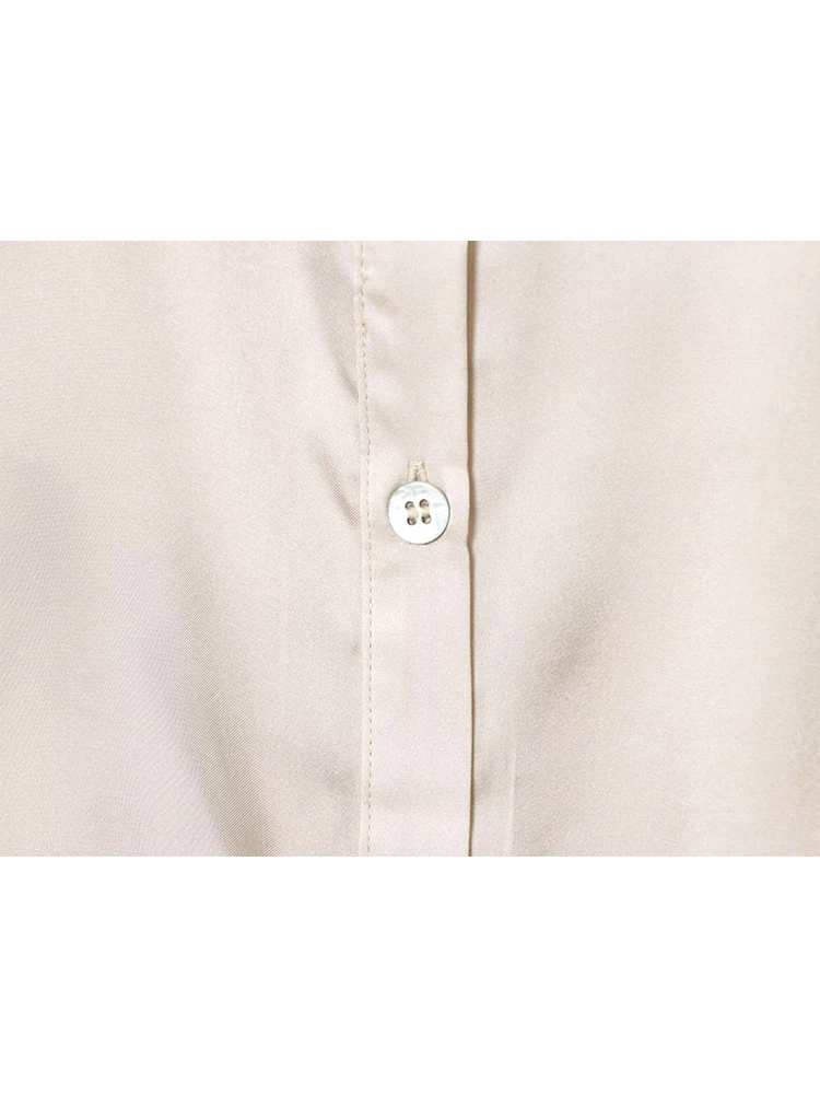 Tfmln 2025 moda feminina roupas de deslocamento sólido elegante gravata frontal manga longa único breasted blusa topos chique ol workwear