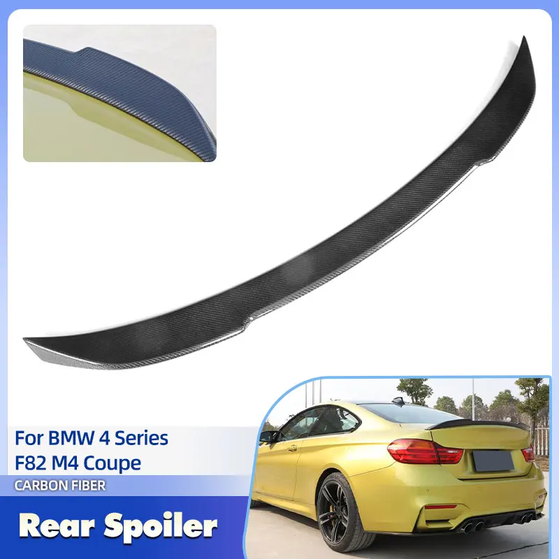 

Car Rear Trunk Spoiler Wings Carbon Fiber for BMW 4 Series F82 M4 Coupe 2-Door 2015-2018 Racing Rear Spoiler Boot Wing Lip