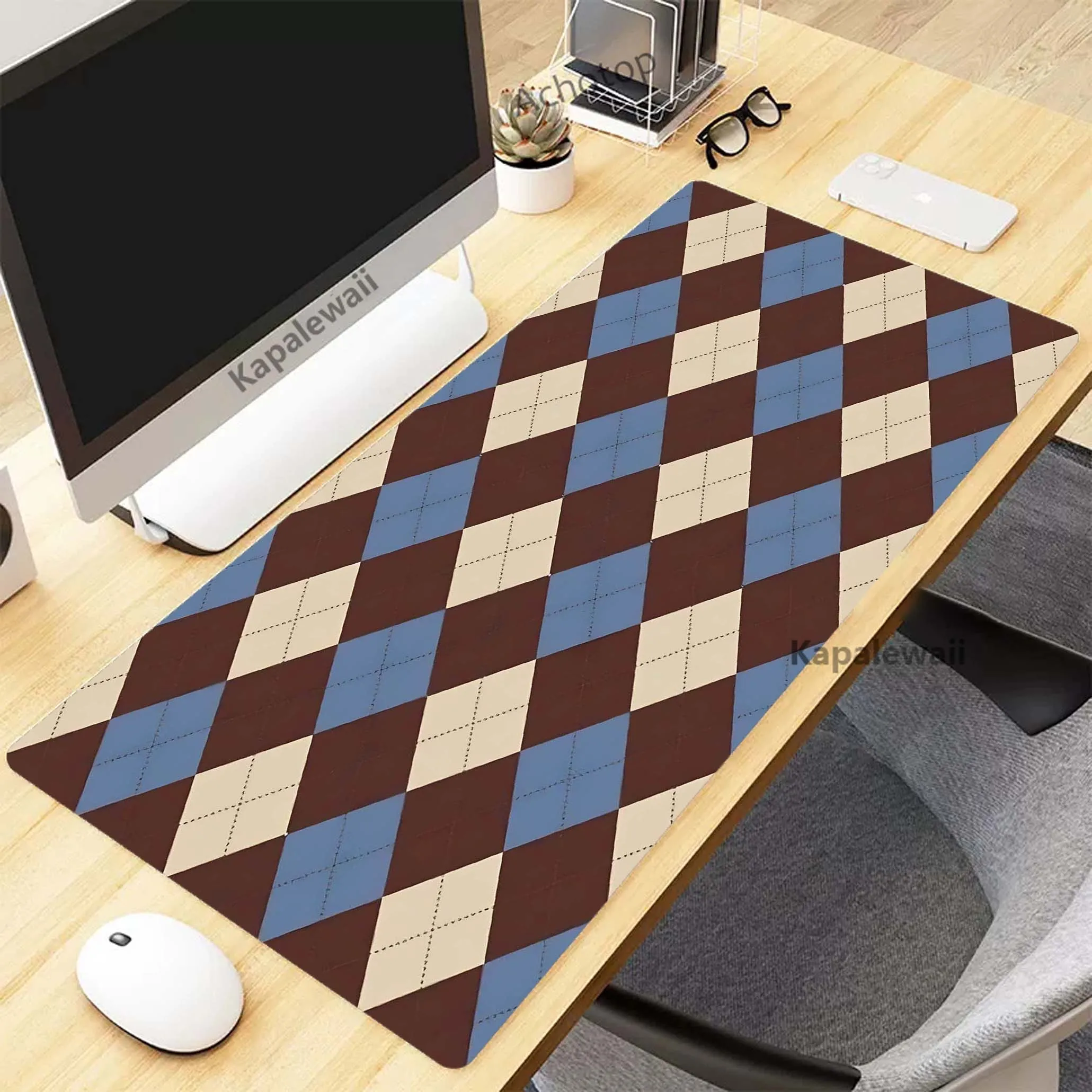 

Plaids Artistic personality simplicity Extended Mousepad Gaming Speed Keyboard Pads Desk Mat Office Mouse Pad Tapis de Souris