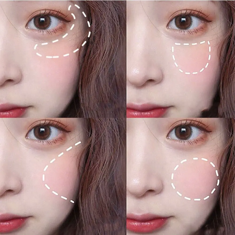 Evidenziatore multiuso Ombretto a sei colori Shimmer Palette di fard rosa Fard in polvere glitterata a lunga durata Estate