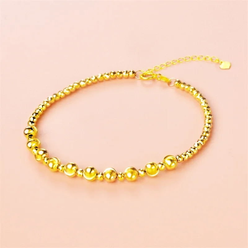 

Браслет из чистого золота 18 карат NYMPH, ювелирные изделия, настоящее AU750, кошачий глаз 3-4 мм для женщин, модный подарок на вечеринку, регулируемый S582-1