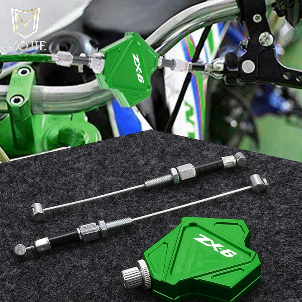 

Motorcycle CNC Aluminum Stunt Clutch Lever Easy Pull Cable System For KAWASAKI ZX-6 ZX6R ZX6RR Ninja ZX-6R ZX-6RR 1990-2024 2025