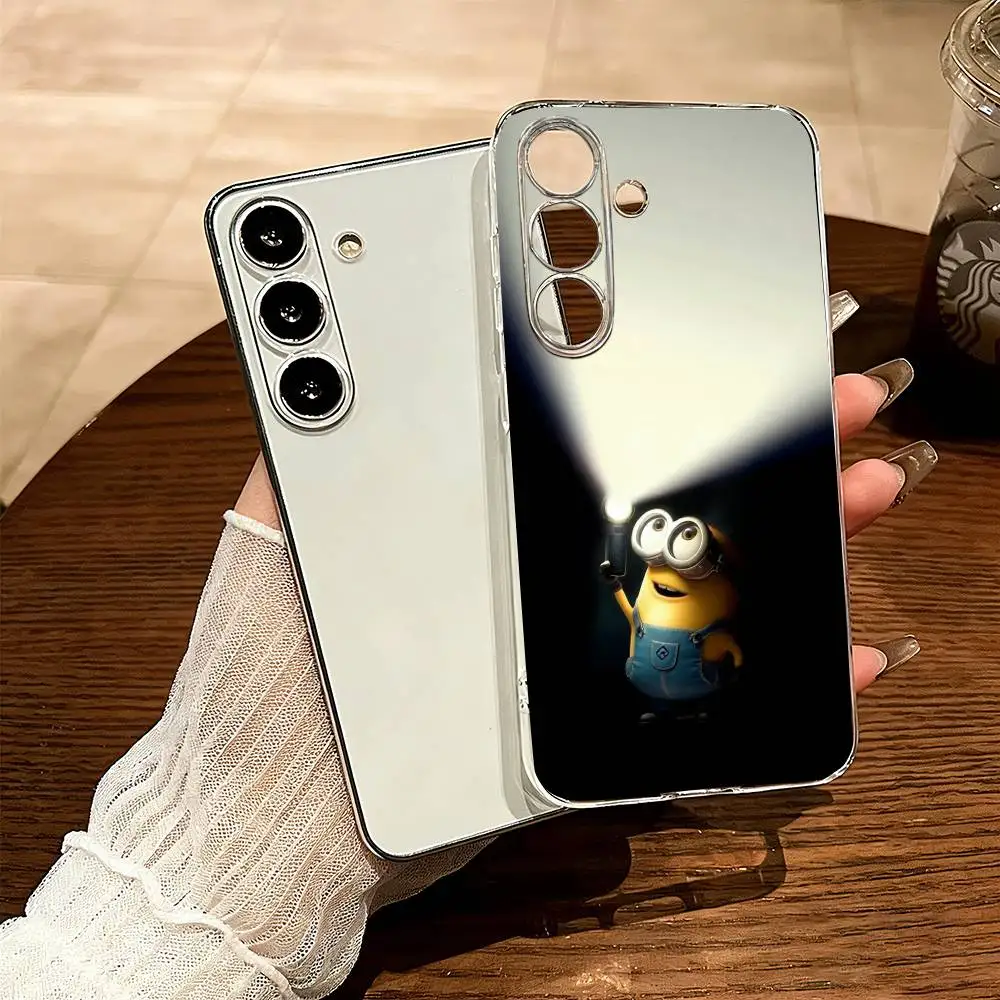 

Cute M-MinionT Phone Case For SamsungA10,12,20,21S,30,31,40,50,51,52,70,71 Transparent Cover