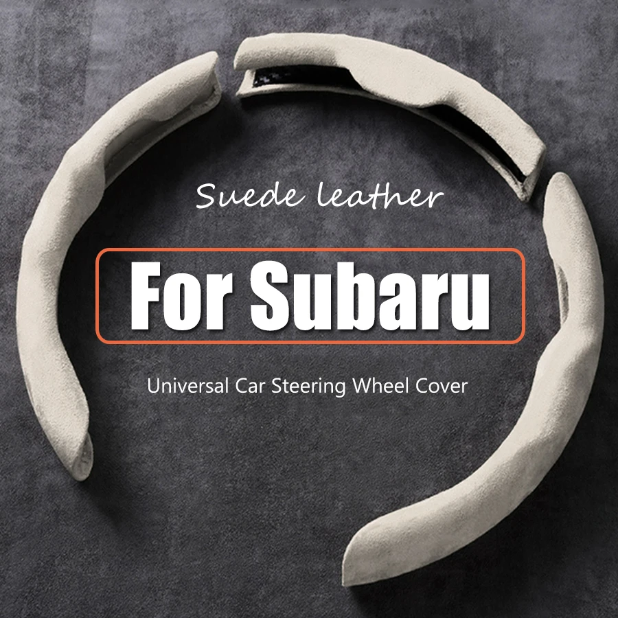 3PCS Premium Suede Seat Covers Car Steering Wheel Cover Case For Subaru Impreza WRX STI Legacy Levorg Outback Car Accessories