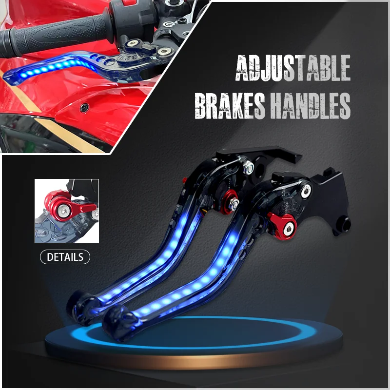 Motorcycle Accessories CNC  For YZF R7 YZF-R7 2021-2024 Adjustable Always on Turn Signal Light Brake Clutch Lever Handle Grips