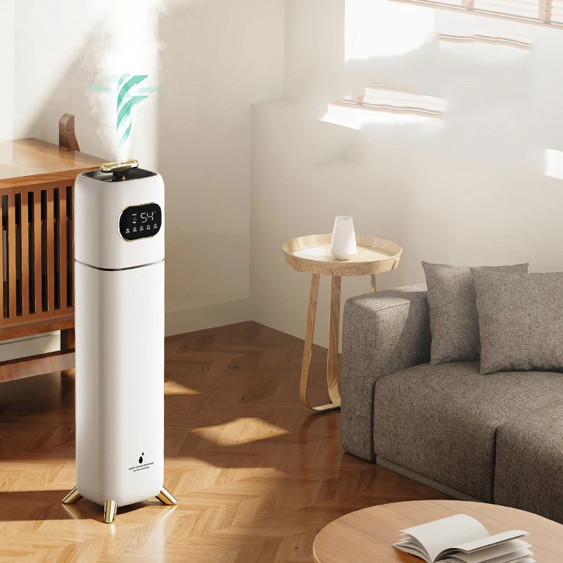 電気床タイプ空気加湿器,容量9l,空気清浄機,ミストジェネレーター,インテリジェントタッチスクリーン,調整可能,アロマテラピー,220v
