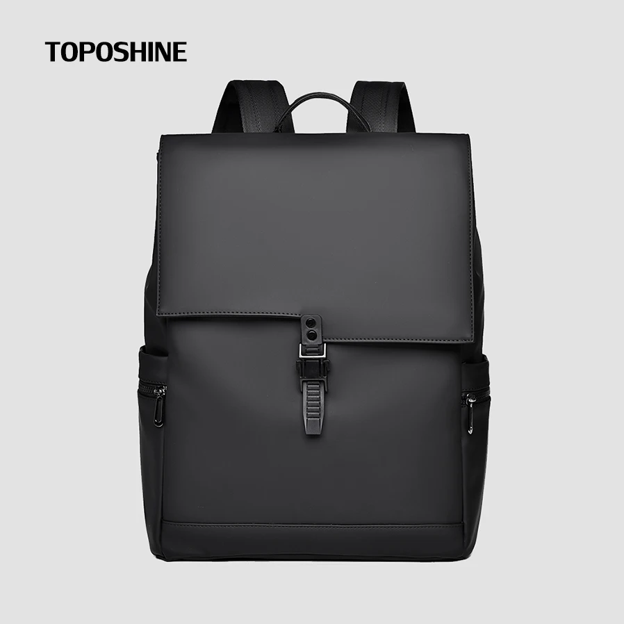 

Toposhine Asymmetric Flip Cover Design Men Backpack Korean Japan Male Outdoor Sports 15.6" Laptop Backpack Black Green Gray Bag