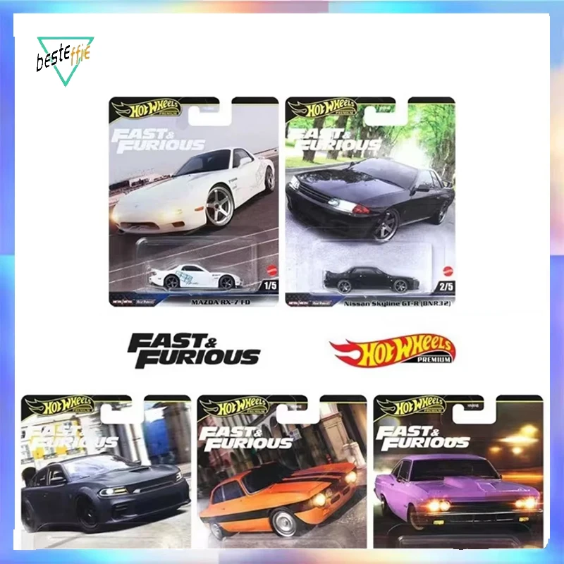 

Hot Wheels Fast & Furious HNW46 Series HW Alloy Car Model Dodge Mazda Nissan R32 Simulation Cars Model Decor Custom Gift