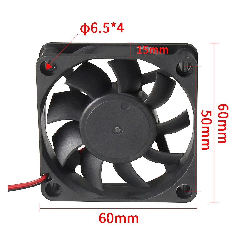 2pcs Cooling Fan12V 24V 2510 3010 4010 5010 6015 Cooler Blower Part Radiator Extruder Fan Computer CPU Plastic Fans 3D Printer 